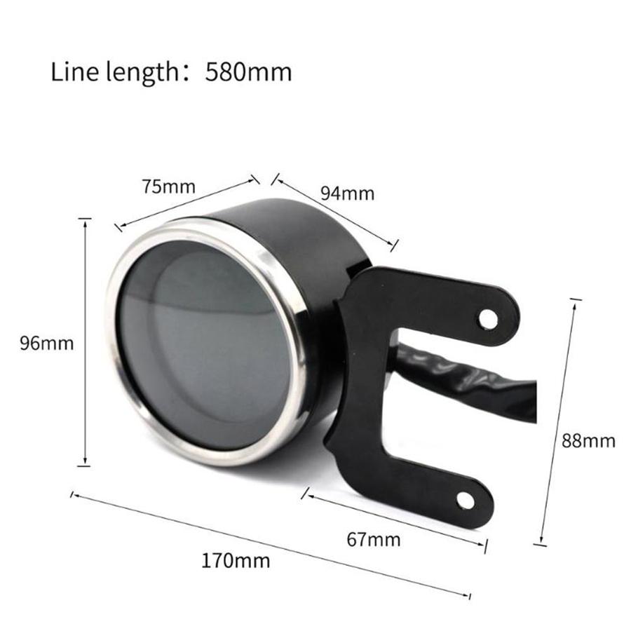 12V Universeller Motorrad LCD Digitaler Kilometerzähler Tacho Drehzahlmesser Messgerät