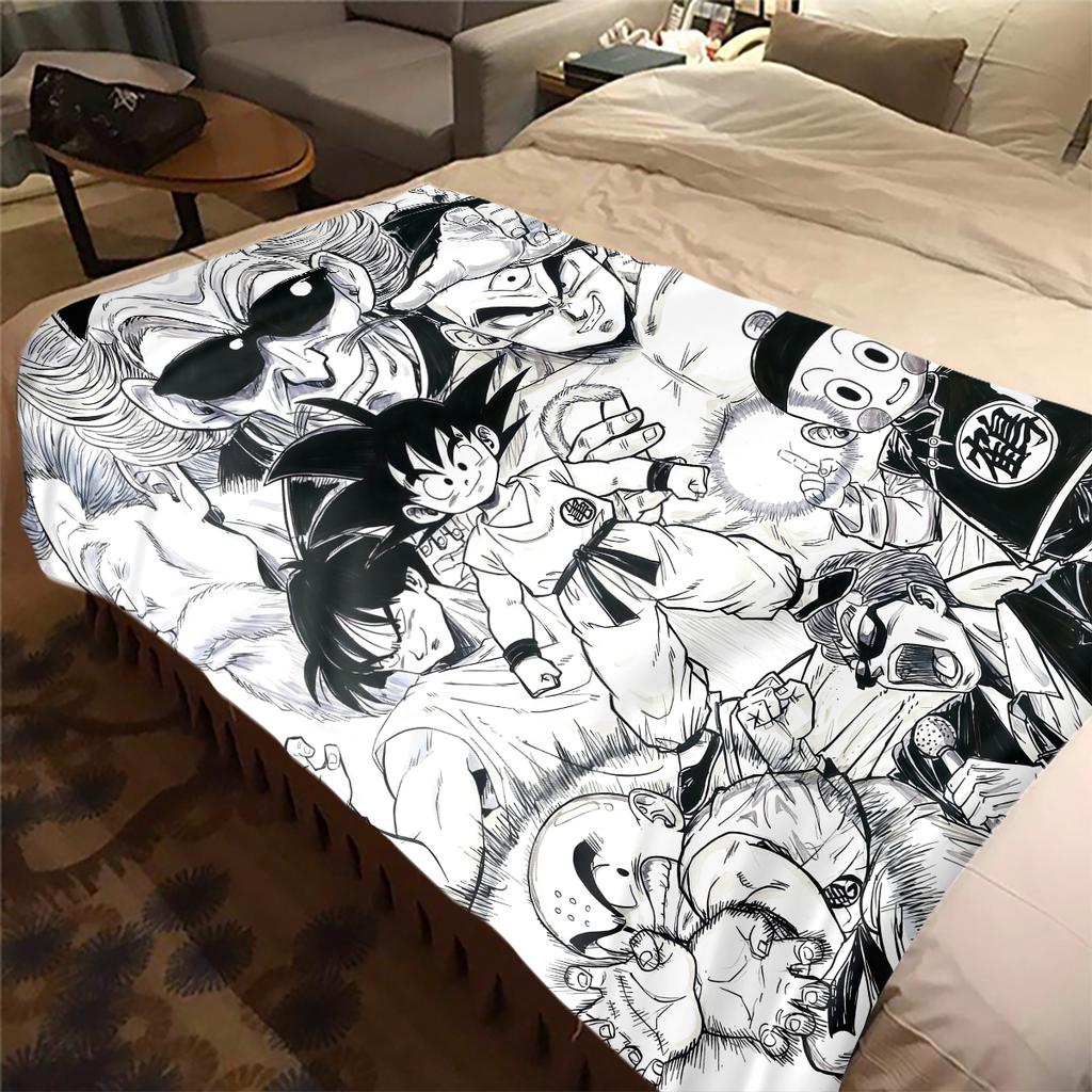 1PC DRAGON BALL  Print Flannel Blanket, High quality All Seasons, Home Decor, Warmth and Comfort, Perfect for Christmas Gifts