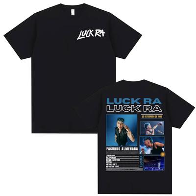 Rap Singer Luck Ra FACUNDO ALMENARA Album Tour 2025 Summer Men Women Harajuku Casual Fashion Oversized Pure Cotton Tshirt