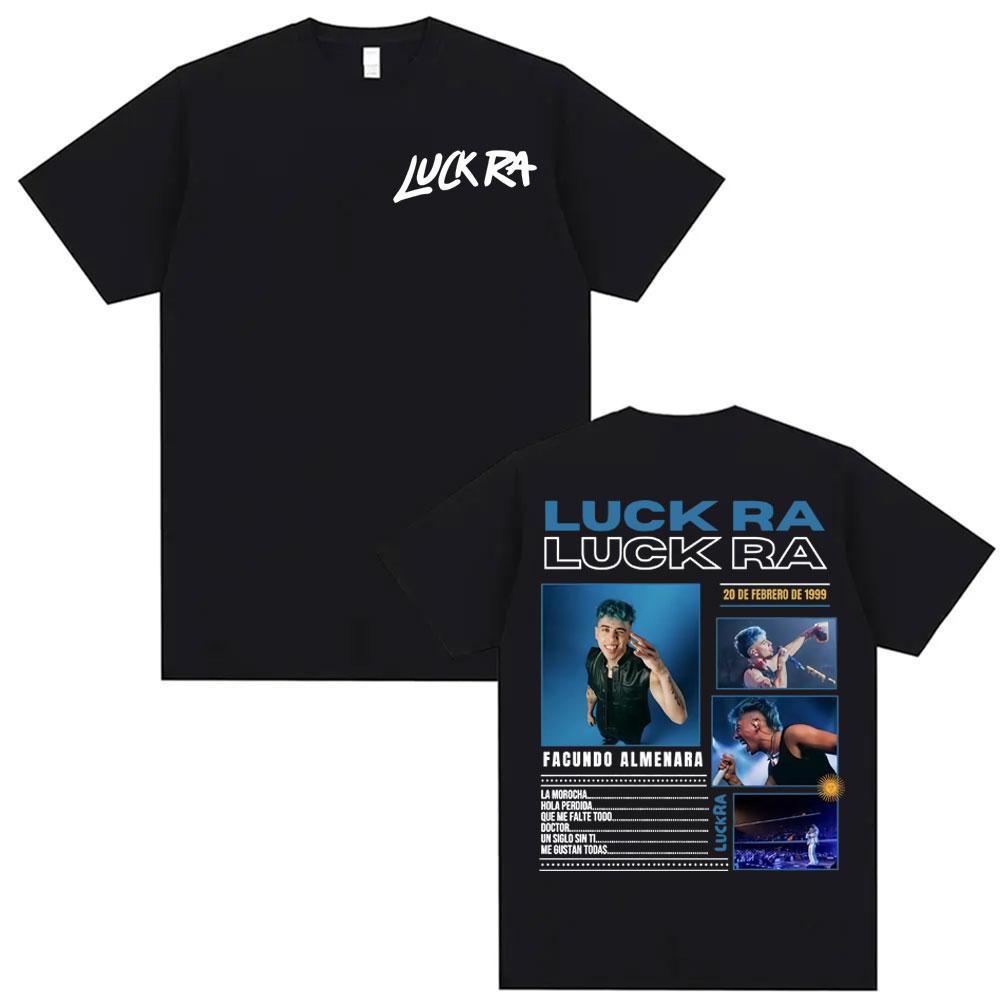 Rap Singer Luck Ra FACUNDO ALMENARA Album Tour 2025 Summer Men Women Harajuku Casual Fashion Oversized Pure Cotton Tshirt