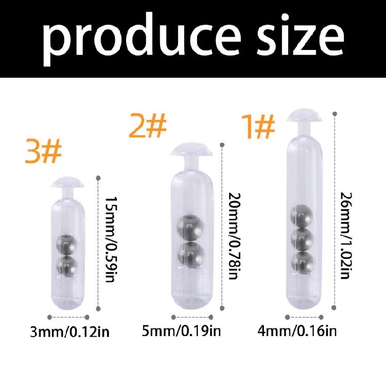 Plastic Sound Rattles Steel Beads Lure Jig Rattle Insert Tube for Soft Lure Baits Making Accessories