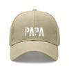 [Papa Dad Hat] Light Beige Polyester Adjustable Breathable Casual Baseball Cap For Men Father's Day Gift