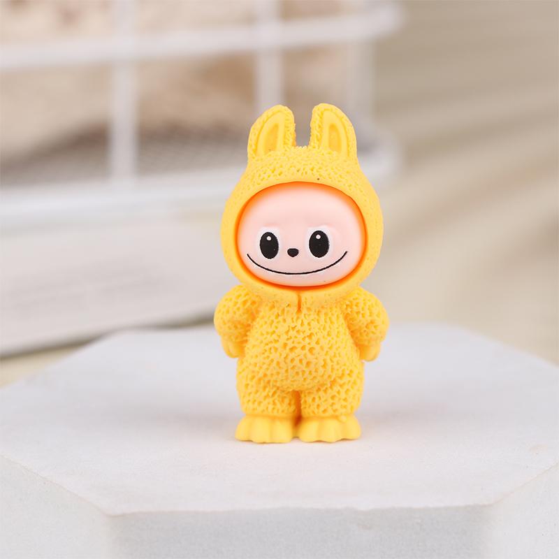 

1 шт. симпатичные твердые лабубу смола кабошоны с плоской задней частью для самостоятельного изготовления ювелирных изделий мультфильмы аксессуары для поделок жёлтый