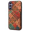 For Samsung Galaxy S25+ Case with Card Holder Kickstand Flowers Design Leather Phone Cover