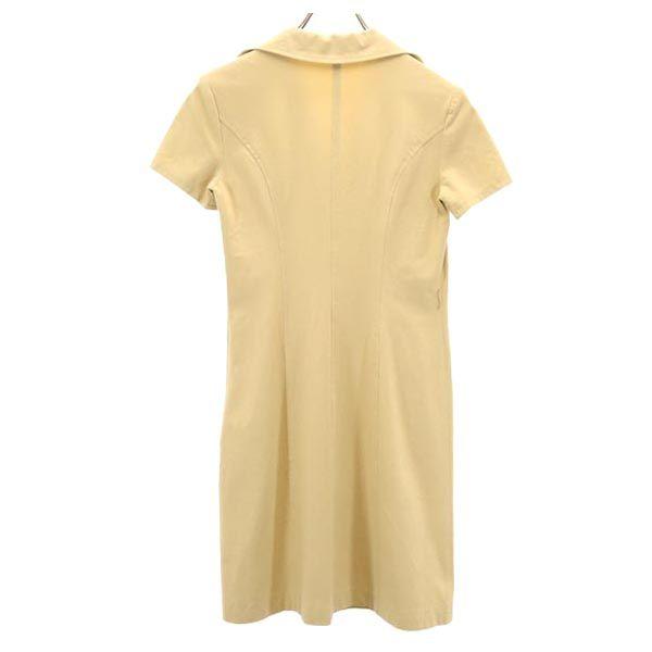 Burberrys Blue Label Short Sleeve Stretch Skipper One Piece 38 Beige Women Used