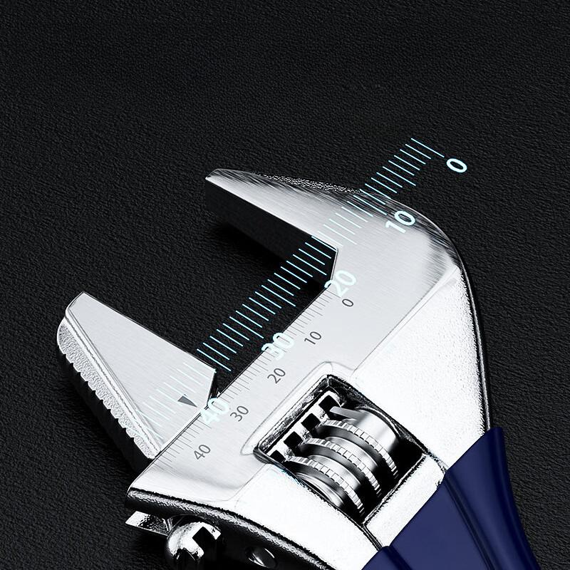 Short Handle Wrench Big Opening Ratchet Wheel Adjustable Bathroom Wrench for Maintaining Bathroom Piping Facilitie Screw Nut