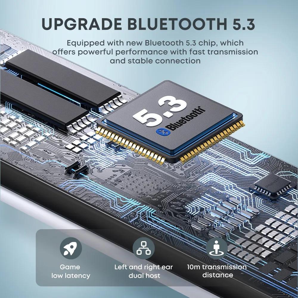 Langsdom Theta Wireless Earbuds BT 5.3 Ohrhörer Dual-Modes-Kopfhörer für Spiele oder Musik