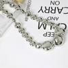 Tooxika Exaggerated Three-dimensional Round Pebbles Beaded Necklace Cold Wind Personality Chic Collarbone Chain