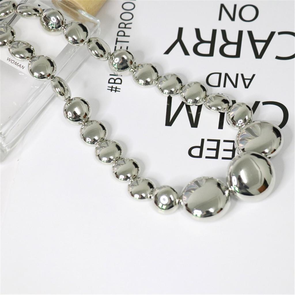 Tooxika Exaggerated Three-dimensional Round Pebbles Beaded Necklace Cold Wind Personality Chic Collarbone Chain