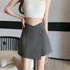 Chinese Style Irregular Slit Shorts Summer A Line Skirt Pants for Women Fashion Design