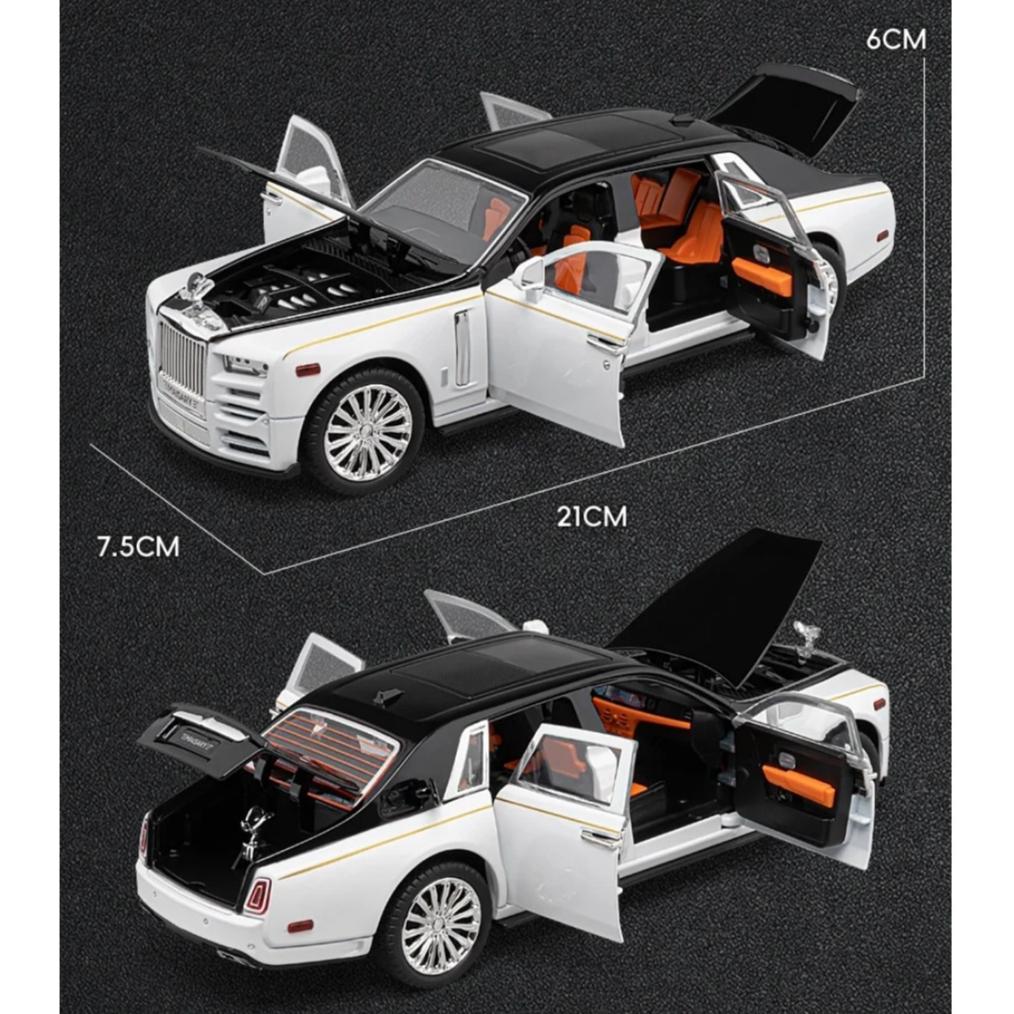 1/22 Scale Rolls Phantom Alloy Car Model Diecasts Metal Vehicles Collect Simulated Decorations Sound & Light Gifts for Kids