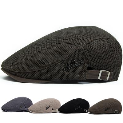 Fashion Men Beret Summer Breathable Mesh Flat Cap Outdoor Casual Women Sun Visor Hat Vintage Newsboy Caps Female Berets Unisex