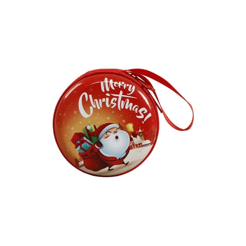 Holiday Themed Kids Tin Coin Holder Portable Pocket Organizers Cartoon Character Gift For Children Christmas Party Favor
