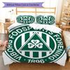 Viborg FF Logo Bedding Quilt Set Quilt Cover Pillowcase Home Decoration Birthday Gift (1 * Duvet Cover + 2 * Pillowcase, Without Core)