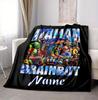Custom Name Italian Delights Flannel Blanket Throw Blanket Soft Warm Sofa Bed Decor Unique Gift