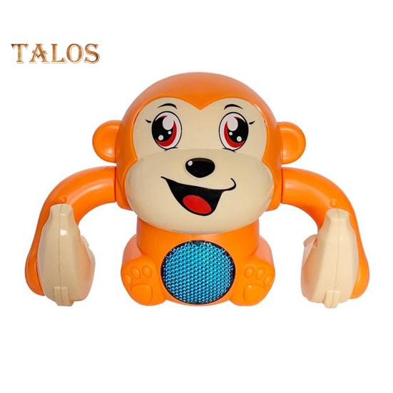 

Электрическая игрушка для ползания «Обезьянка» с музыкальным светодиодным светом, активируемая голосом, играющая на животике, обучающая, катящаяся, мультяшная, ходячая, музыкальная игрушка для малышей оранжевый