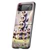 Baby Panda Hard PC Phone Case For Samsung Galaxy Z Flip 7 6 5 4 Black Cover For Galaxy Z Flip 3 Foldable Fundas Shell Capas Bags