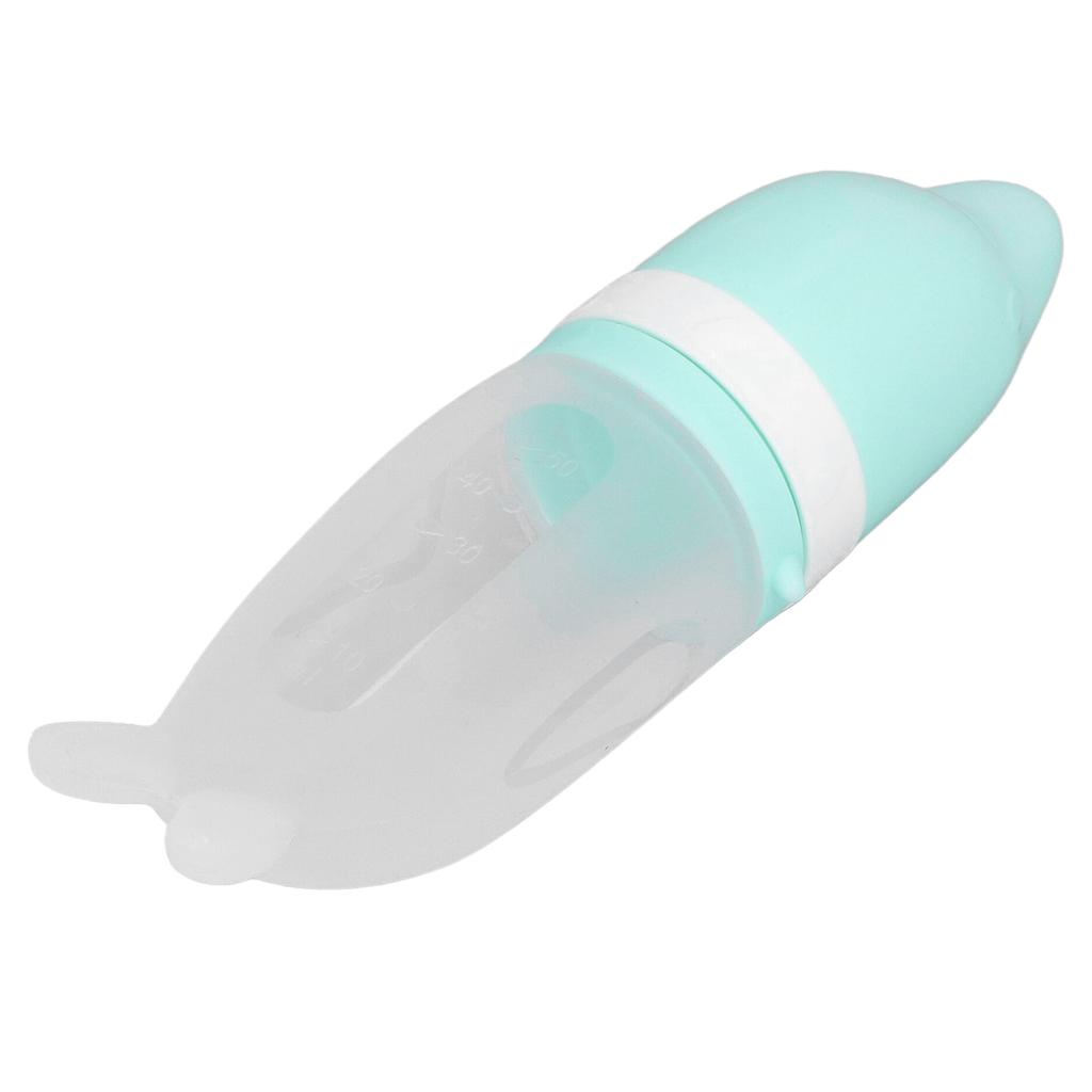 Set Hrănitor pentru Bebeluși Formă Drăguță Lingură din Silicon de Calitate Alimentară Sticlă pentru Hrănire prin Strângere pentru Sugari