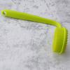 Silicone Bath Brush Long Handle Shower Scrubber with Massage Points for Deep Cleaning