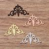 50 Pcs/Lot Brass Charms Base Parts DIY Material for Hair Jewelry Handmade Crown Jewelry Making Connectors Accessories.