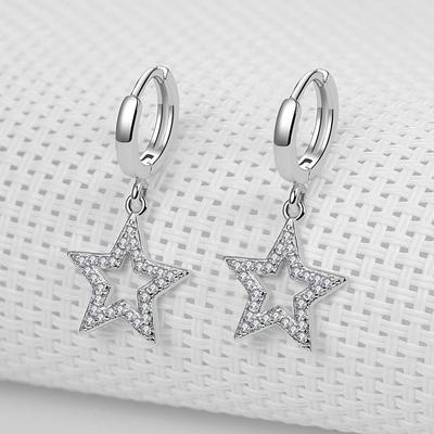 Korean Style Trendy Star Long Earrings: Versatile and Simple Five-Pointed Star Studs for Women