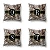 Polyester Pillow Case Decorative Leopard Print Home Furnishing 26 English Letter Printed Pillow Case