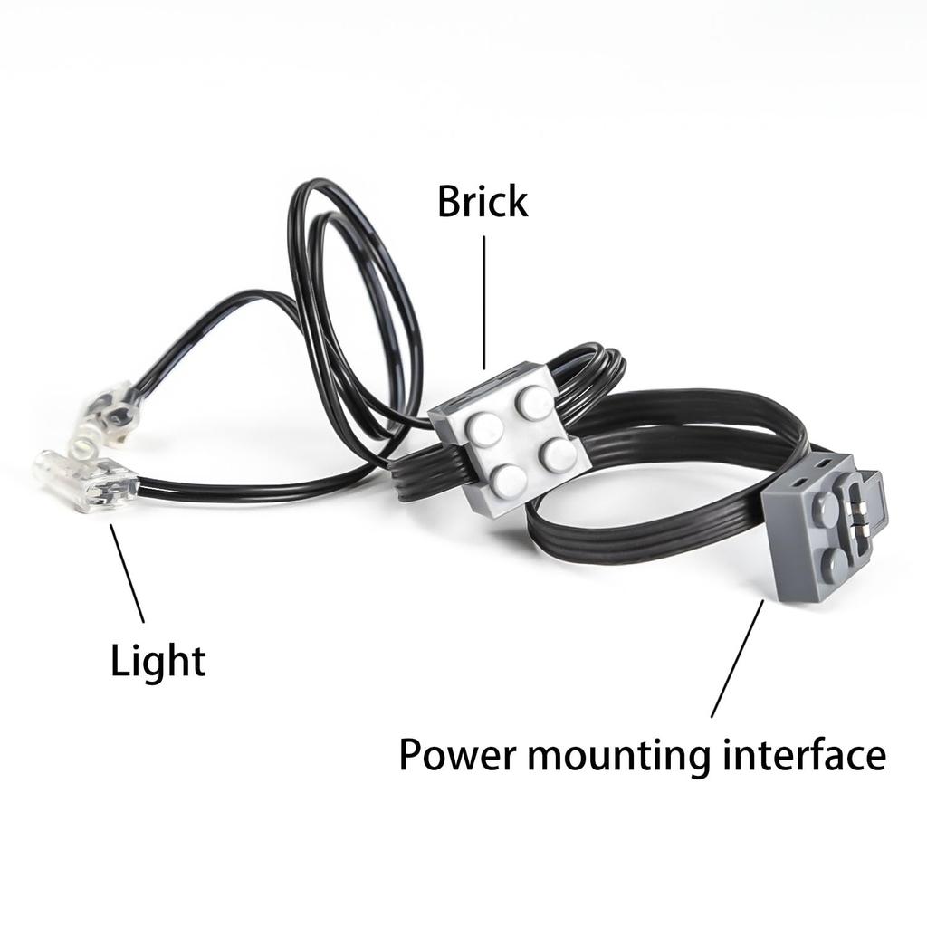 BrickBounty 7-Piece Power Functions Motor Kit, Motor Set with Technical Parts for STEM Building Blocks, Control Functions for MOC Blocks