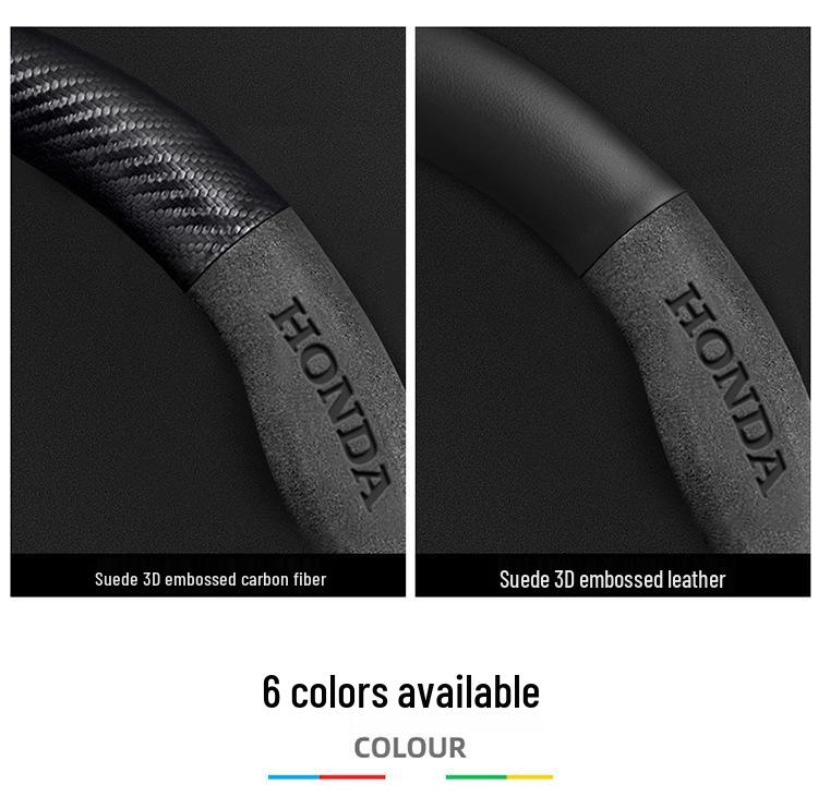 Honda UR-V 17-20 Winter Steering Wheel Cover - Genuine Leather, Suede, Carbon Fiber, Ultra-thin