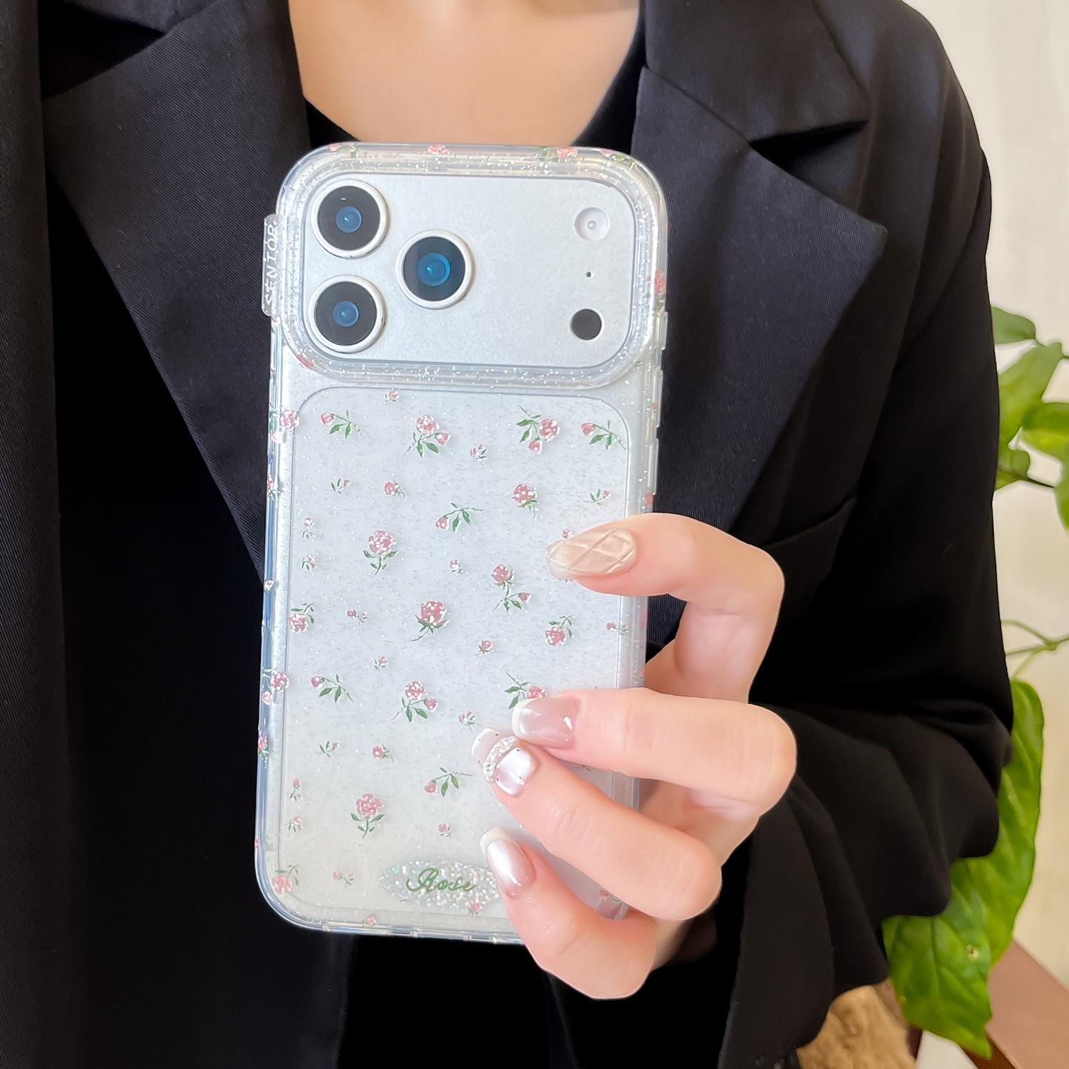 Luanjin IMD Full Screen Floral Pattern Case for iPhone 17 Pro / 15 Pro Max / 16 PM iPhone 17 Pro Max