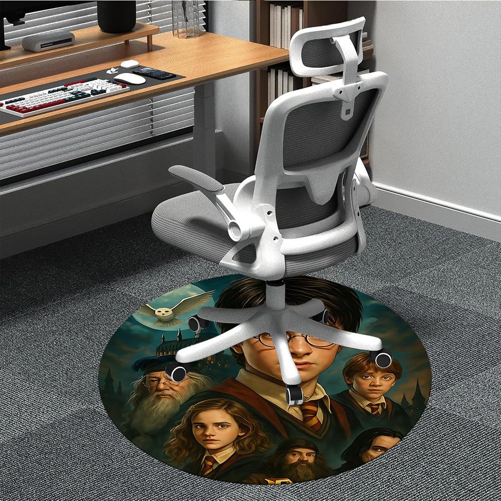 

1pc Harry Potter Office Round Area Rug, Under Office Chairs Bedroom Living Room Home Decor, Available in Various Sizes 80cm by 80cm