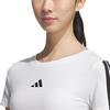 Adidas SS25 Fashion Comfortable Round Neck Short Sleeve T-Shirt Women T-Shirts White JZ2313