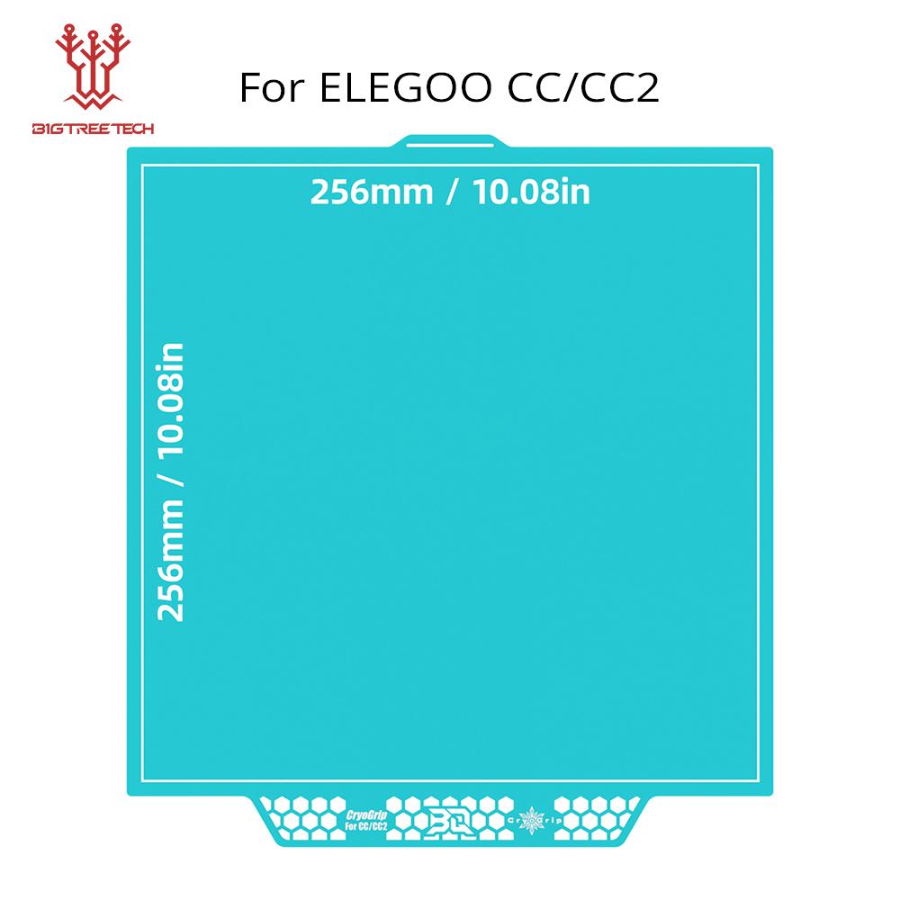 BIGTREETECH CryoGrip Pro Build Plate for ELEGOO Centauri Carbon 2 3D Printer Heatbed Adhesion Double Sided Printing Steel Sheet
