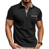 Summer New Men's Casual Polo Shirt Fashion Turn-Down Collar Color Block Versatile T-Shirt