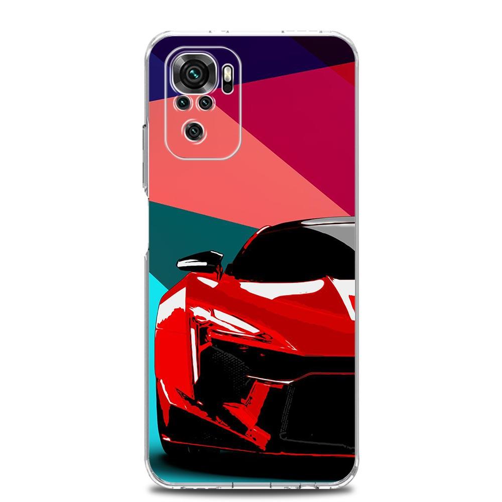 Square Clear Phone Case For Xiaomi Redmi Note 12 11 9S 9 8 10 Pro+ 7 8T 9C 9A 8A K40 Gaming Cover JDM Sports Car Lamp Aircraft