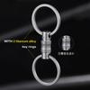 Titanium Alloy Quick Release Car Key Chain Ultra-light EDC Connecting Buckle With A Lock Rotary Keychain 360° Rotatable Keyring