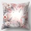 Home Decor Floral & Feather Pillowcase for Elegant Decor Pattern Cushion Cover Suitable for Sofa Bedroom Car Pillow Cover