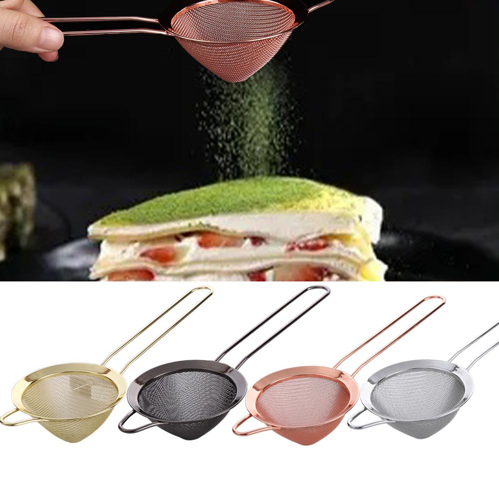 Steel Practical Baking Sifting Cooking Tool Kitchen Oil Skimmer Colander Cocktail Filter Strainer