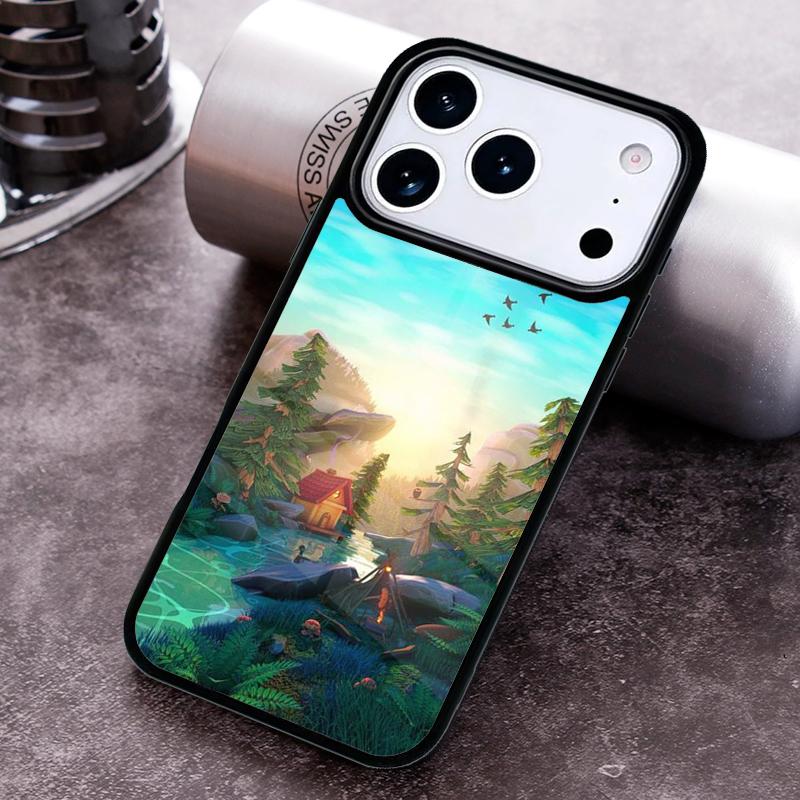Nature Camping Art Phone Case for iPhone 17 16 15 Pro Max Air 14 13 12 11 Plus Shockproof Capa Cover