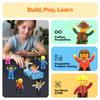PicassoTiles Character Action Figure Toy Set for Expanded Variety Magnetic Building STEM Learning Magnetic Building Block Tiles Pretend Play