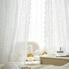 Telescopic Rod French Lace Gauze Curtains for Bedroom, Bay Window, Balcony, & Door