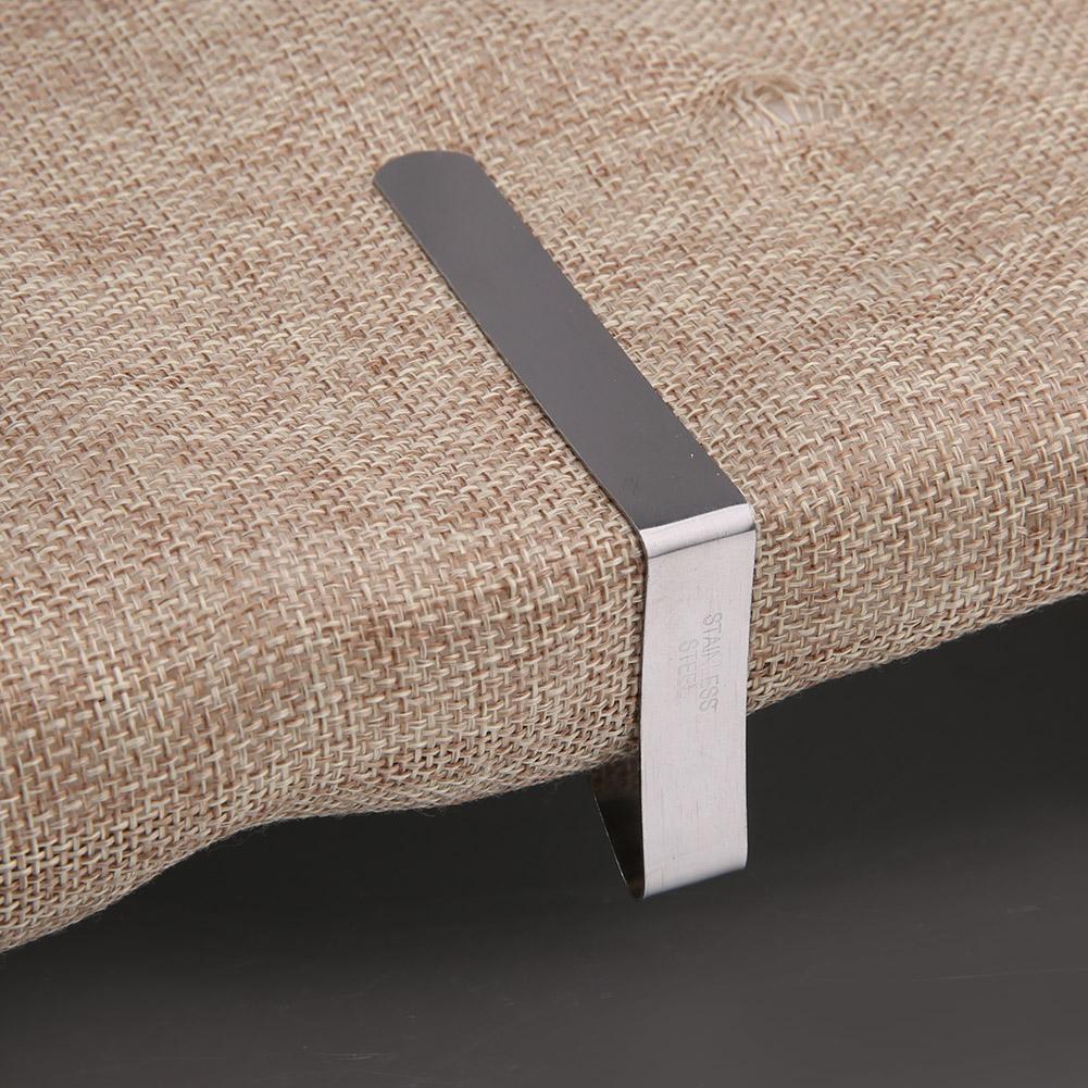 Windproof Tablecloth Clips Stainless Steel Table Cover Clamps Straighten and Fix Tablecloths Sily for Home Parties Picnic Et Dinner and Wedding