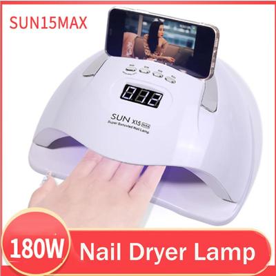 Essiccatore per unghie 180W SUN X15 MAX Lampada UV LED Lampade per unghie manicure per la polimerizzazione di smalto gel UV Sensore intelligente Display LCD Strumenti per unghie