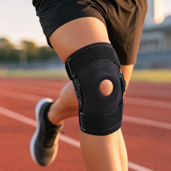 Men Women Knee Support Brace, Adjustable Compression Sleeve for Arthritis, Meniscus Tear, Knee Pain Relief Wrap for Sports, Running, Basketball