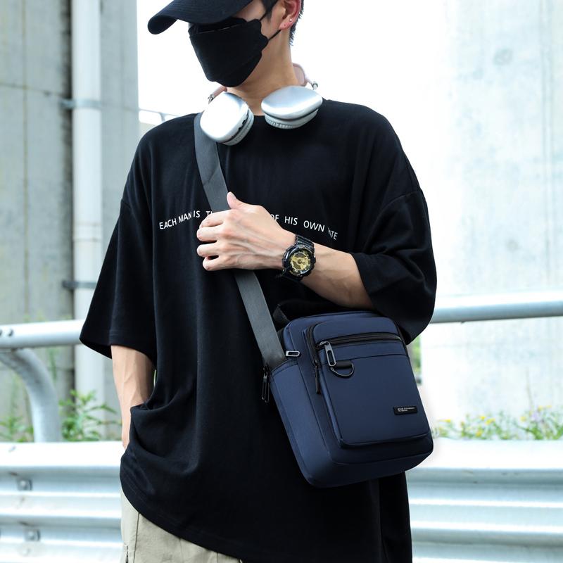 Men's Waterproof Shoulder Bag - Large Capacity Business/Leisure Crossbody with Multi-Layer Pockets
