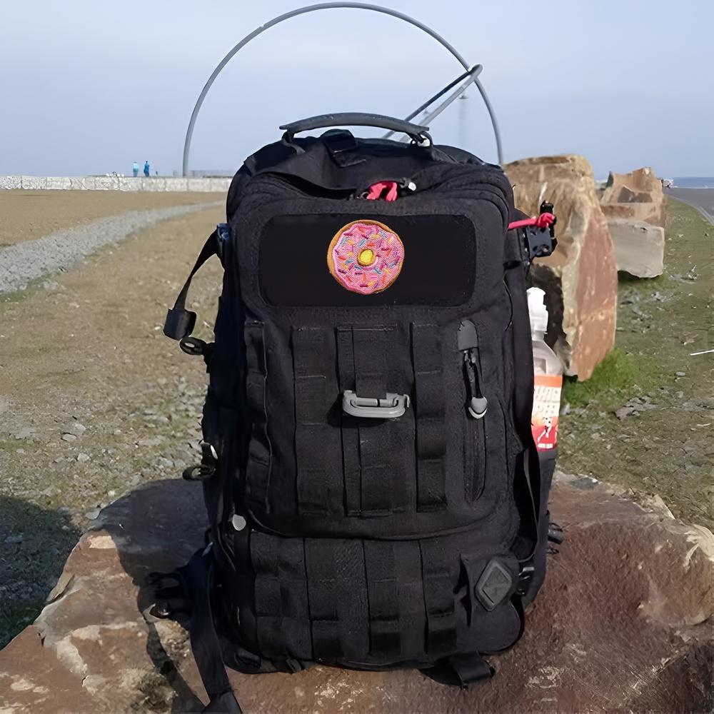 Mini Donut Cute Cartoon Patch Morale Tactical Velcros Badge Embroidered Sticker Patch Hook Loop Fastener DIY Jeans Cap Backpack