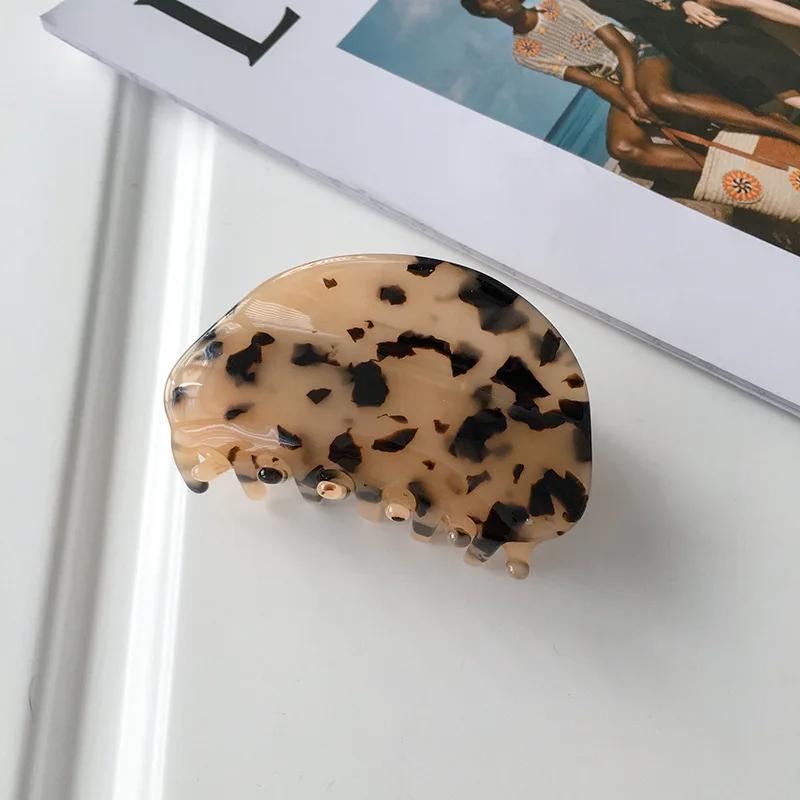 Acetate Hair Claw Medium Size Colorful Grid Plaid Stripe Hair Clip Shark Clips Girls Women Hair Accessories