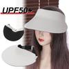 UV Protection Breathable Seamless Visor Cap Large Brim Foldable Sunscreen Empty Top Cap Sun Visor Anti-UV Women Sun Hat Travel