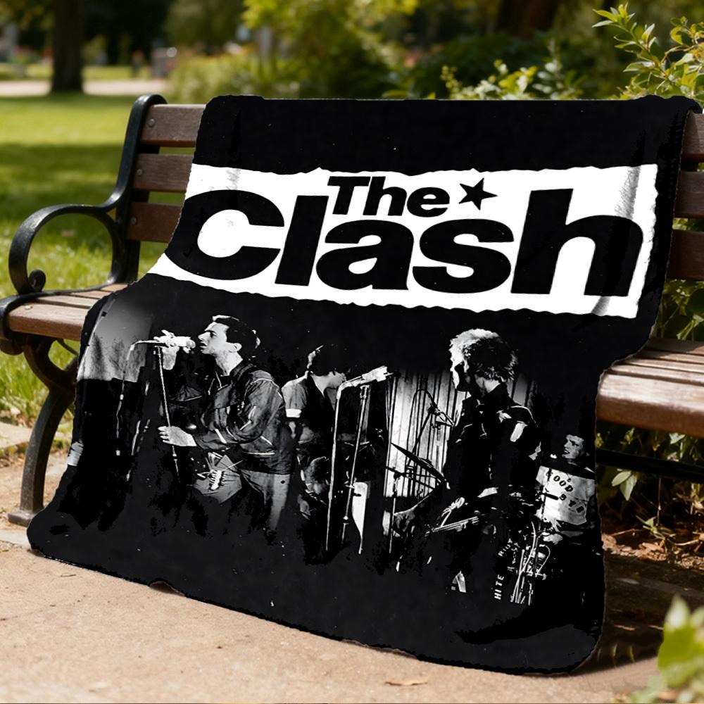 1 Stück The Clash Outdoor Personalisierte Flanelldecke, Weich, Leicht, Personalisierte Flanelldecke, Digitaldruck,
