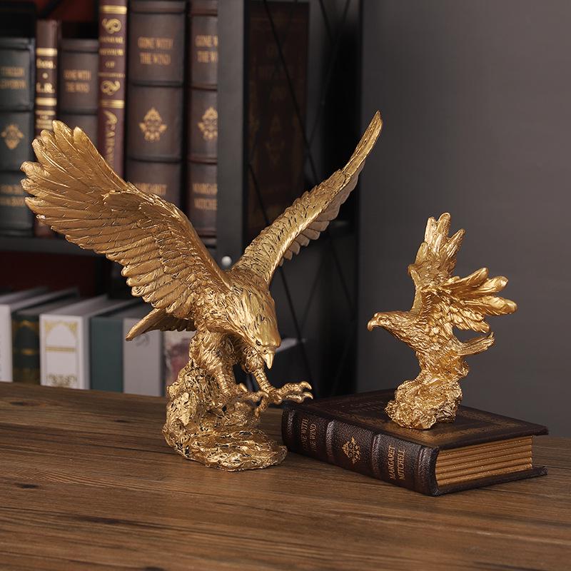 Eagle Figurine with Outspread Wings for Home, Office, or Gift Decor