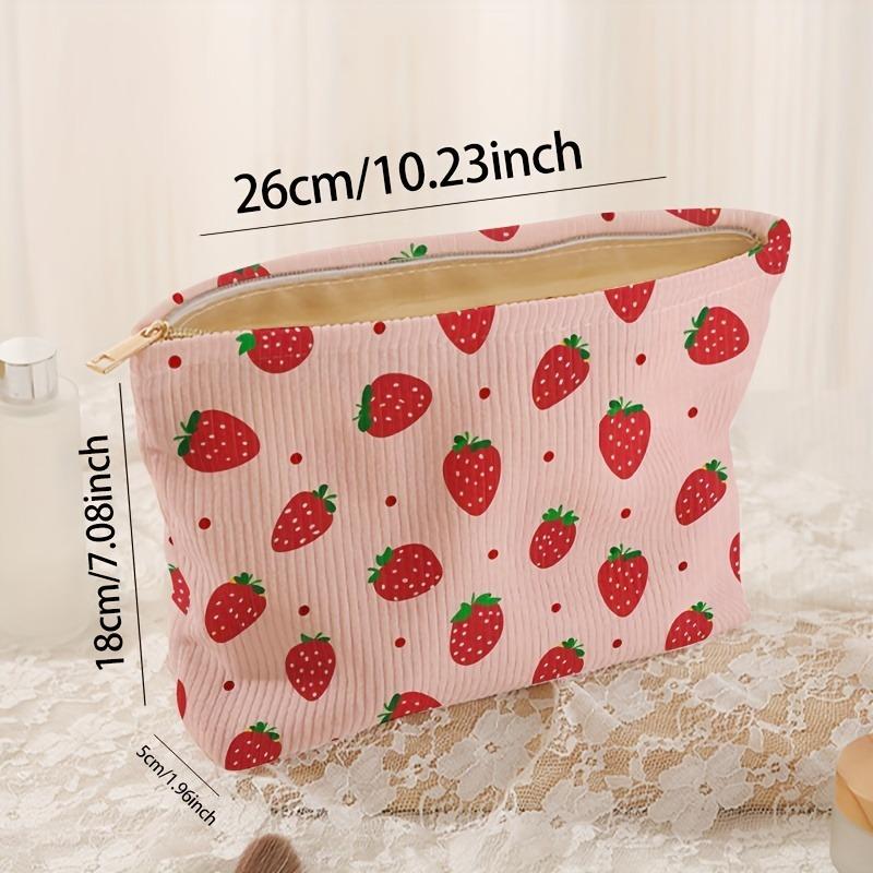 Vintage Corduroy Leopard Print Cosmetic Bag for Girl Female Large Women's Clutch Makeup Organizer Handbag Fashion Toiletry Case